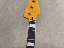 4 string J Bass Guitar Neck 20 Frets Rosewood Inlay 34inch Yellow