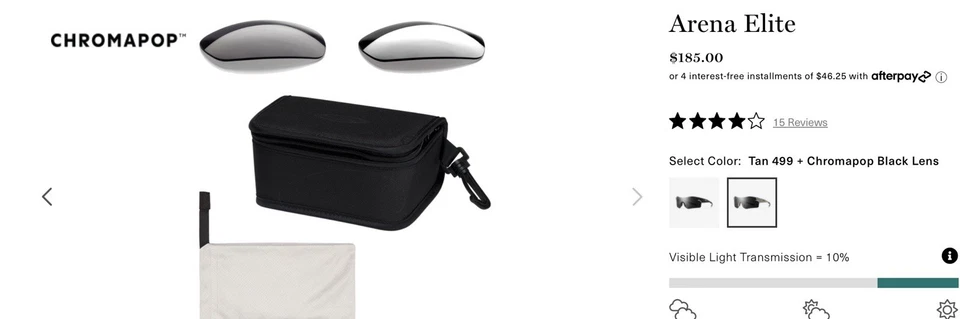 Gafas de sol Arena Elite- Smith.  Nuevo, nunca usado.  Tres lentes y estuche Foto 2 de 3