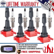 4 Pack Ignition Coil & Spark Plug For 2015-2019 Hyundai Sonata 2.0L 2.4L UF764