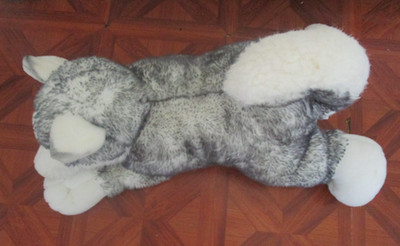 Aurora Super Flopsies Mush 28'' Husky - Wolf Dog Gray Plush Blue Eyes Jumbo VTG.