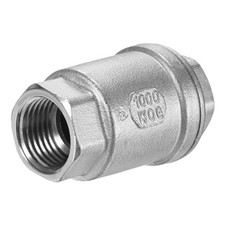 Pack 1 clapet anti-retour à ressort 1/2" NPT 2,3" L en acier inoxydable [Argent]