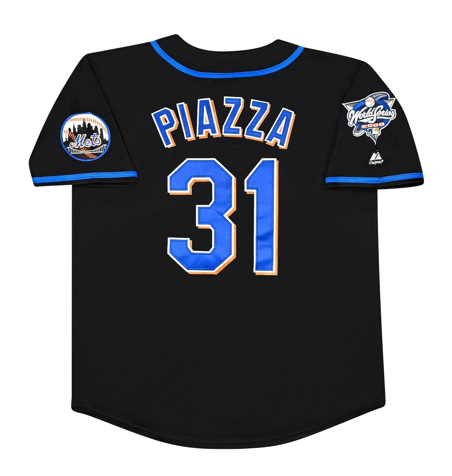 Mike Piazza New York Mets 2000 World Series Throwback Black Men's Jersey (L-XL)