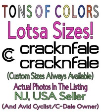 CracknFale Funny Cycling Die Cut Vinyl Decal Set Bikes Bicycles MTB Road Touring