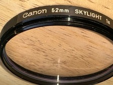 Canon 52mm Skylight 1x Lens Filter Made in Japan Threaded Excellent Quality Cond