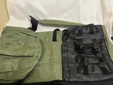 Fishing Rod Bag Case Portable Folding Pole Tackle Carrier Storage Green