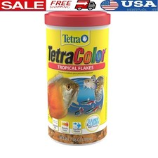 Tropical Color Flakes Fish Food Mid Top Feeding W/ Active Life Formula New