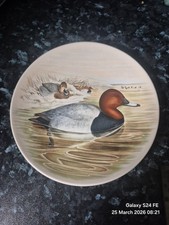 Poole Pottery John Gould 'The Bird Man' Transfer Plate Pochard Ducks