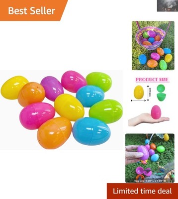 Easter Joy: Colorful Plastic Egg Pack of 50 for Kids  Egg Hunts and Surprises