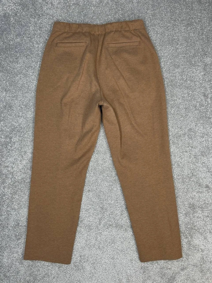 Everlane Dream Pants Women Medium Brown Drawstring High Rise Pleated Tapered Leg - Image 2 of 4