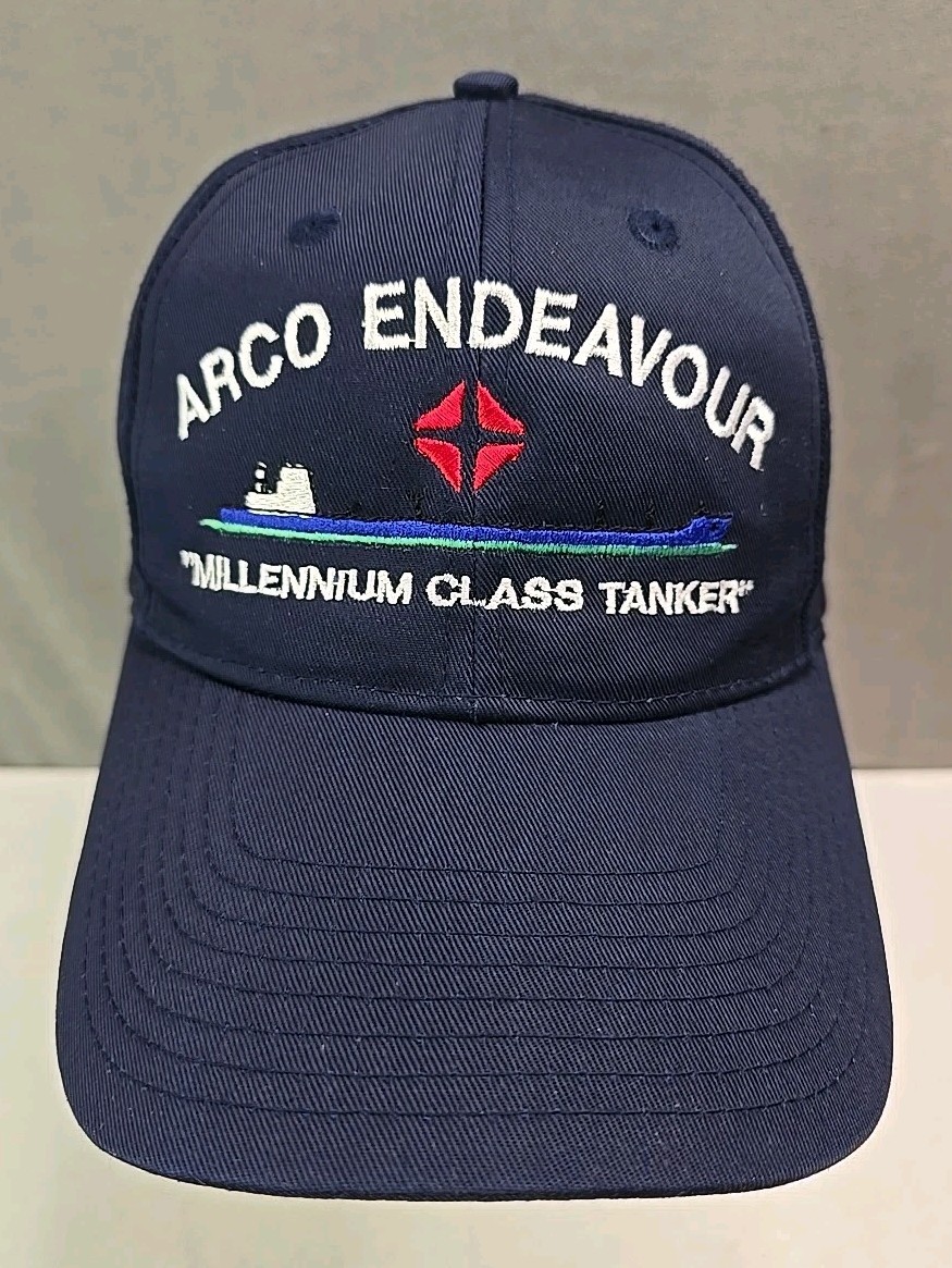 vtg Arco Endeavor hat Millennium class Tanker embroidered snapback