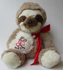 SLOTH HOLDING I LOVE YOU HEART 18" PLUSH Dan Dee Fluffy BST6