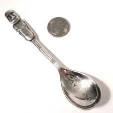 Vintage Sterling Silver Souvenir Spoon w/Easter Island Motif "ACU ACU" in Bowl