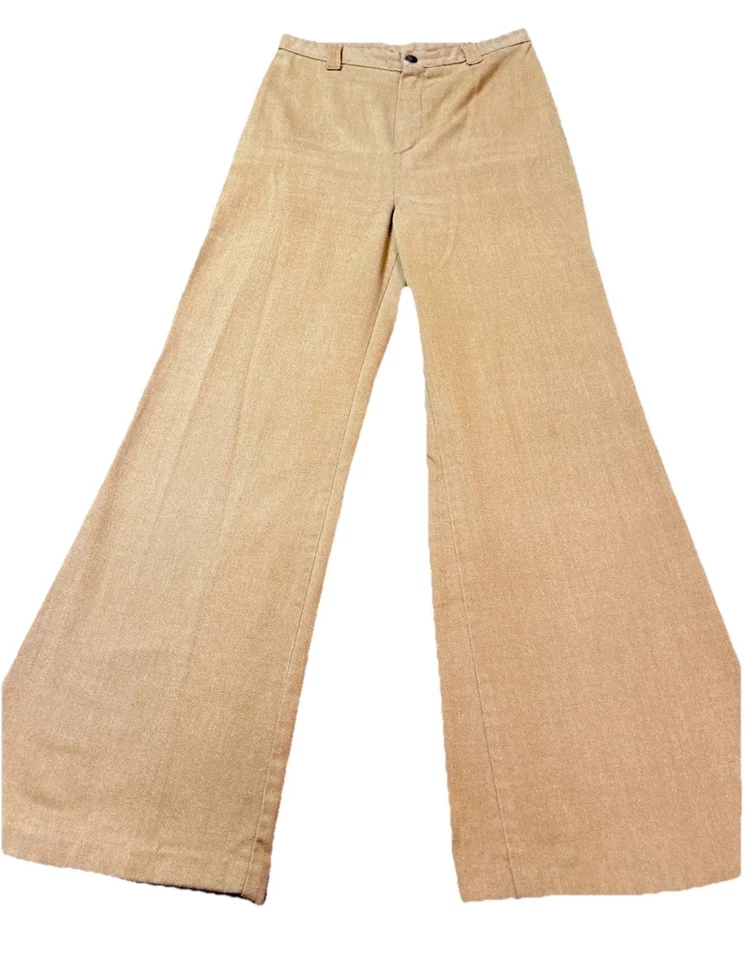 Vintage Dittos Jeans 1970s Women’s Sz 27 Brown Bell Bottoms Hippie Saddle Seam - Image 2 of 4