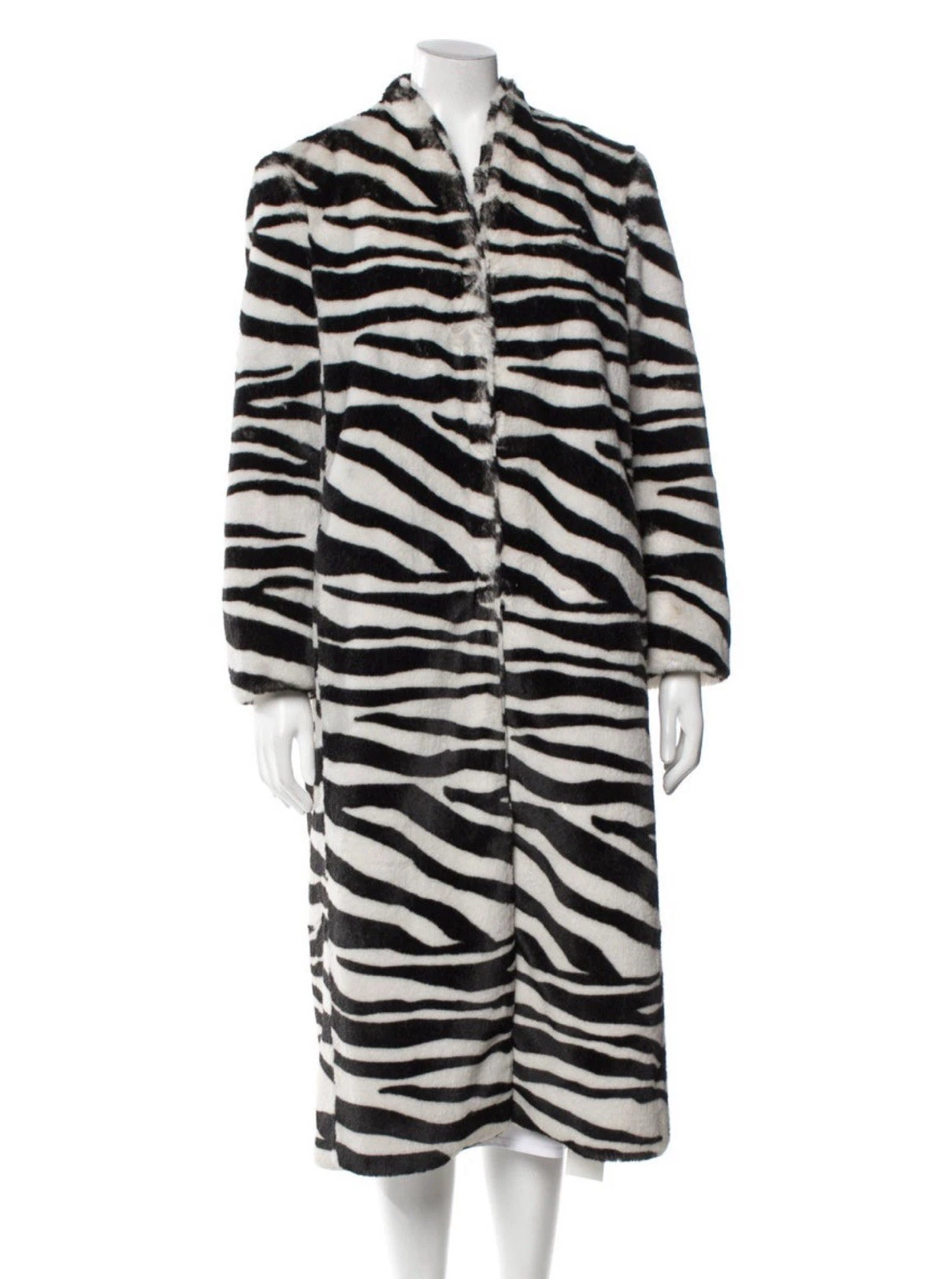 Michelle Maison Faux Fur Coat Long Women’s Sz S NWT MSRP $882