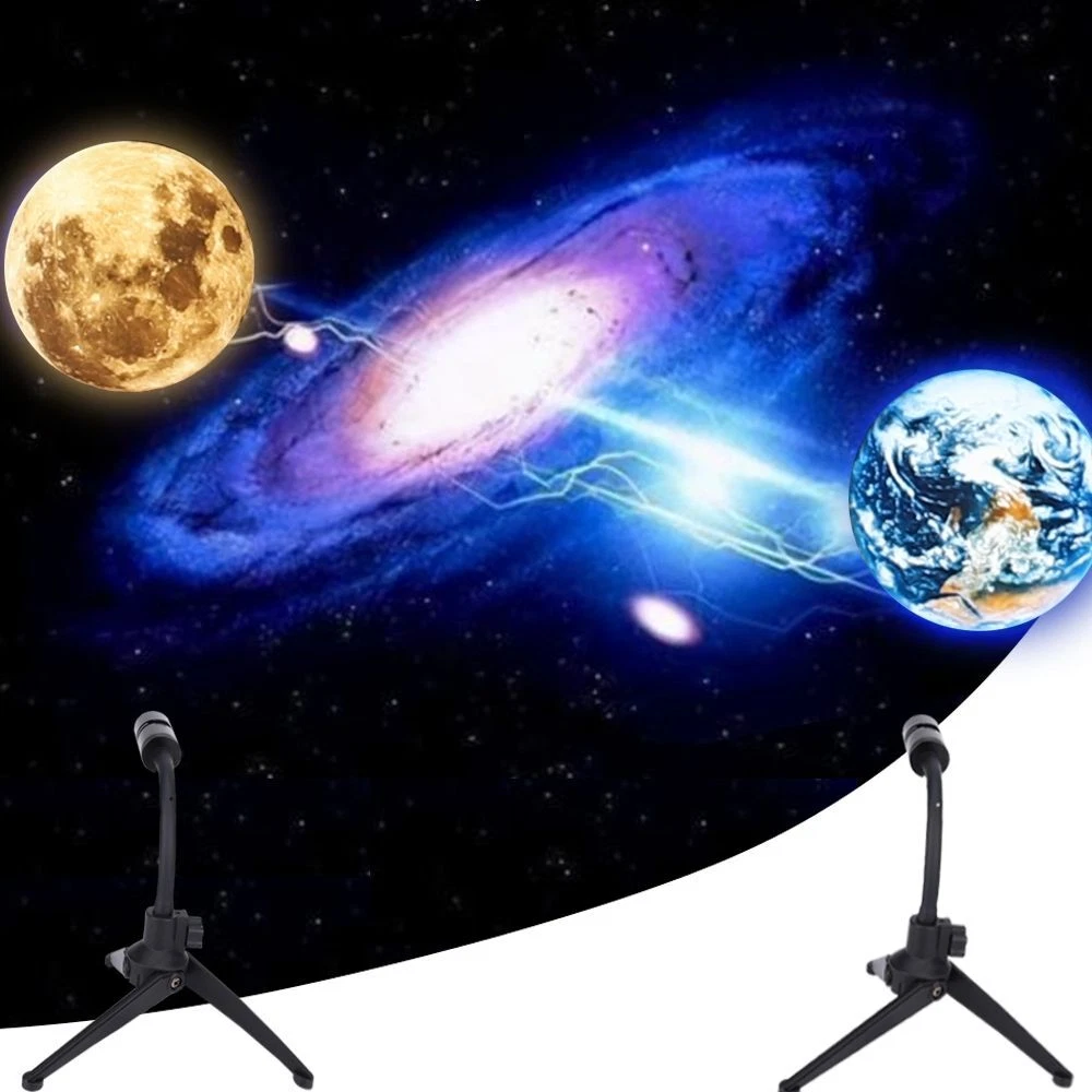 Moon Earth Planet Christmas Gift Sky LED Lamp Projector Night Light Desk  Lamp