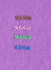 NOTABLE die cuts scrapbook cards