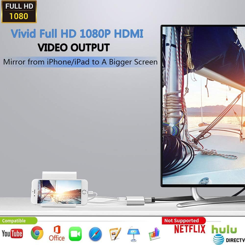 Adapter iPada Lightning Hub, cyfrowy konwerter AV 6-w-1 Lightning na HDMI, TF i - Zdjęcie 3 z 12