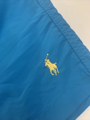 Polo Ralph Lauren Logo Swim Trunks Mens M Blue Mesh Linining REMOVED 3 Pockets - Picture 3 of 14