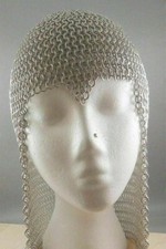 Aluminum Chainmail Coif Chain Mail Medieval Reenacment Armor Costume