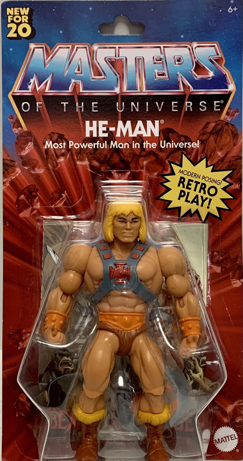 Masters of the Universe Origins He-Man 5.5 Inch Action Figure MOTU 2020 Retro Collectible Toy-image