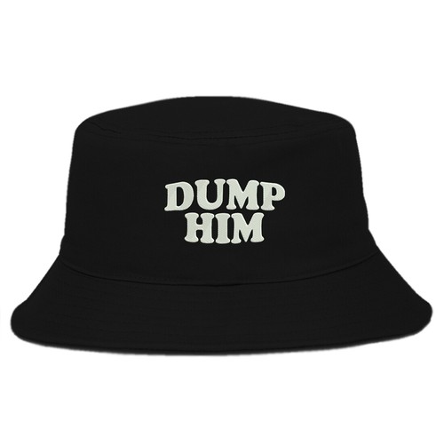 Dump Ihn lustiger Spruch atmungsaktiv bestickt Fischerhut Premium Qualität recycelt - Bild 2 von 3