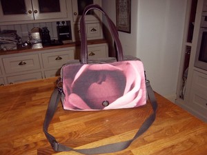 metallo nylon grande in Kipling Borsa di finiture a tracolla pelle marrone in scimmia in qICZOwE