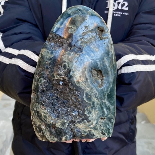 2.97LB Natural Polished Orbicular Ocean Jasper Rough Reiki Healing - 第 3/13 張圖片