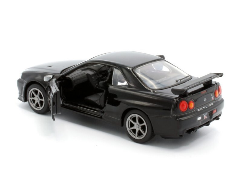 NISSAN Skyline GT-R (R34) V-Spec II - black - TAYUMO 1:32-36