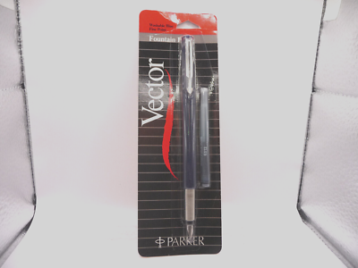 Parker Vintage Vector Cartridge Fill Fountain Pen-- blue- medium --l987