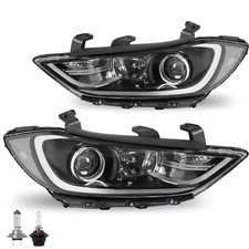For 2017 2018 Hyundai Elantra Halogen Headlights Lamps Assembly w/Bulbs 17-18