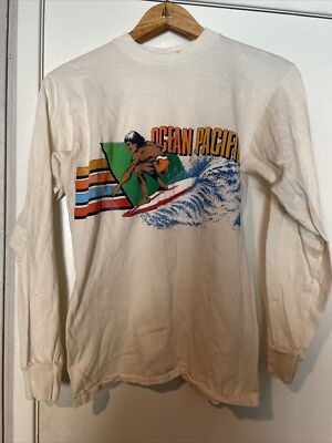 Vintage 80s Surf Shirt“ocean PACIFIC SURFBOARDS-Medium(hobie Vintage 80s Surf Shirt“ocean PACIFIC SURFBOARDS-Medium(hobie