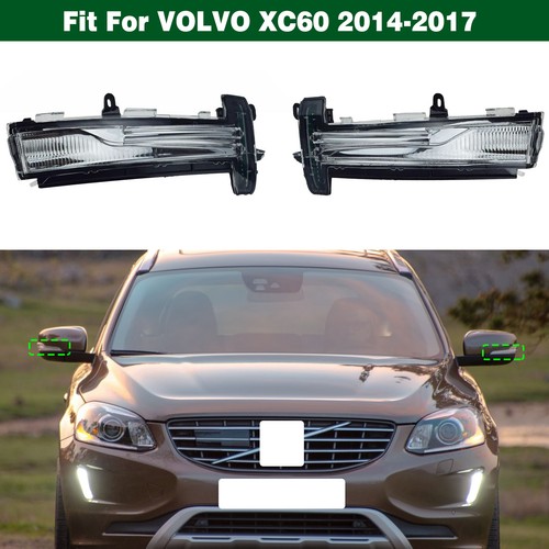 Pair Front Left&Right Side LED Mirror Turn Signal Light For Volvo XC60 2014-2017 - Picture 10 of 11