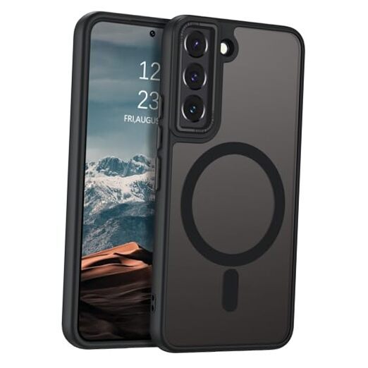 for Samsung Galaxy S22 Case Magnetic[Compatible with Magsafe], Black