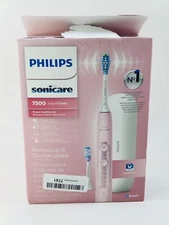 Philips Sonicare ExpertClean 7500 Pink Toothbrush Open Box Tested + New Head