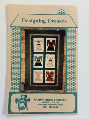 FARMHOUSE FABRICS  ''Designing Dresses''      Wallhanging 23 1/2'' X 37 1/2''