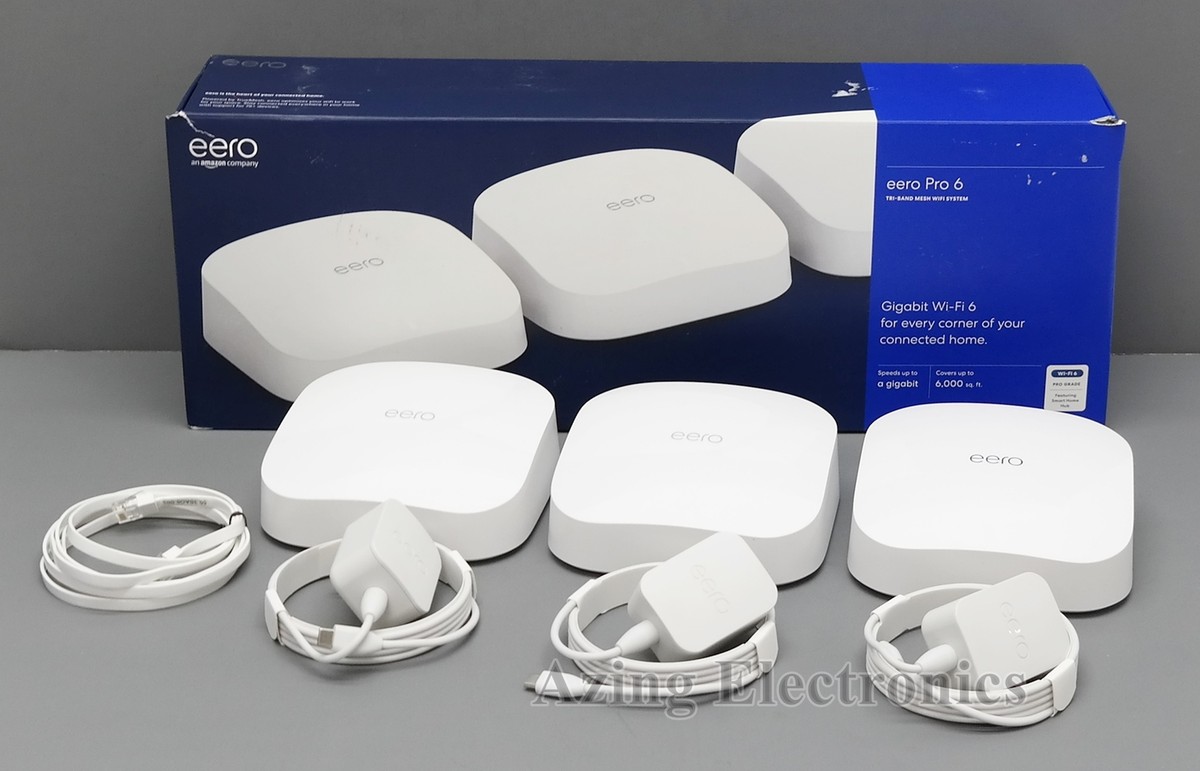 Eero Pro 6 AX4200 K010311 Tri-Band Wi-Fi 6 Mesh Wi-Fi System (3 