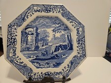 COLLECTIBLE Spode Blue Italian 9.5" Octagonal DISH