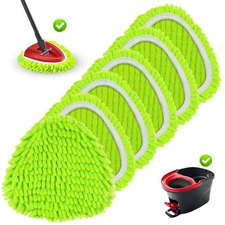 6pcs Mop Heads Replacement Mop Refills Fit for Easywring 1 Tank System