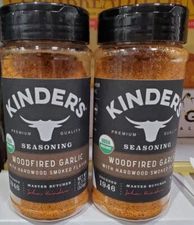 Kinder’s Woodfired Garlic Seasoning Hardwood Smoked Flavor 11.5 Ounce (2 PACK)