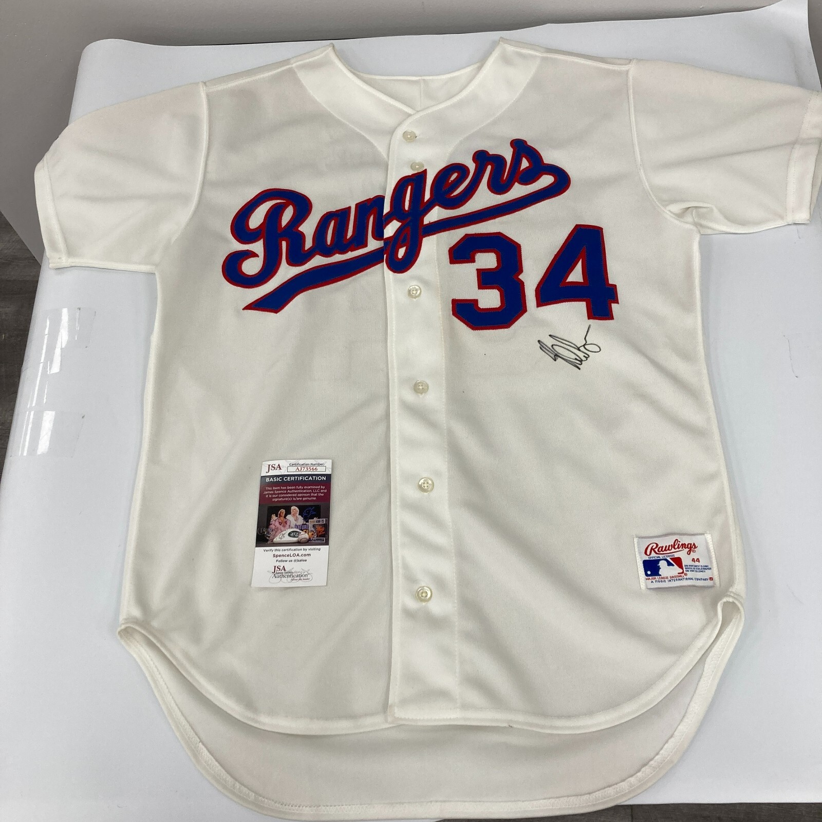 Nolan Ryan Autographed Signed Authentic 1980'S Texas Rangers Jersey