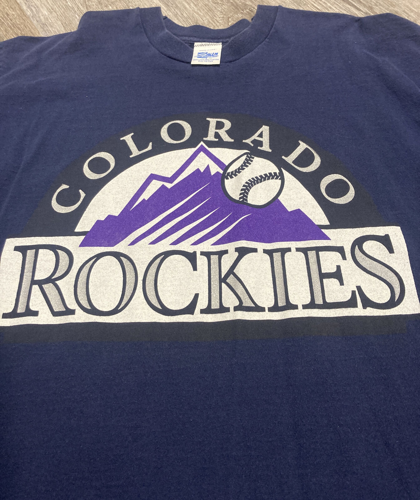 Vintage 90s T-shirt Colorado ROCKIES Baseball Mobile Home 