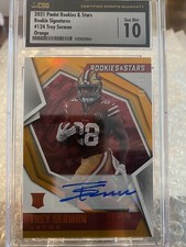 2021 Rookies & Stars Trey Sermon Rookie Signature /99 Orange 💎 49ERS