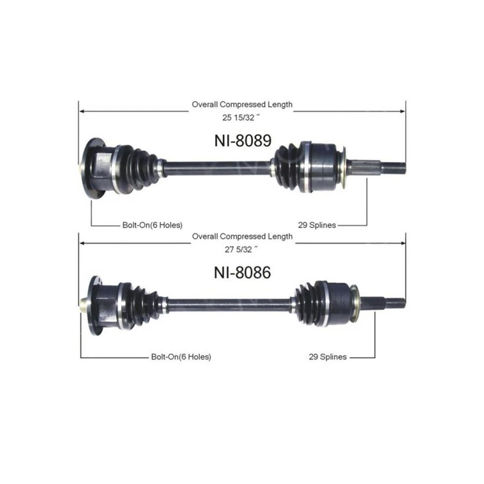 Par de eixos traseiros CV SurTrack conjunto para 240SX RWD 1989-1994_HL - Imagem 2 de 4