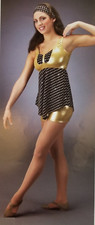Adult Small GOLDEN MOMENT Dance Costume Ballet Lyrical Contemporary