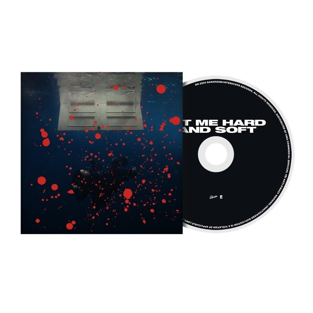 HIT ME HARD AND SOFT with Splatter Painted Insert by Billie HIT ME HARD AND SOFT with Splatter Painted Insert by Billie