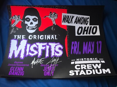 Original Misfits SIGNED Ohio Poster Doyle Sonic Temple coachella