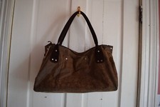 HANDMADE BROWN FAUX LEATHER HANDBAG ONE OF A KIND