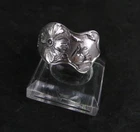 VINTAGE STERLING SILVER BEAUTIFUL FLORAL SPOON RING ADJUSTABLE SIZE 8.5