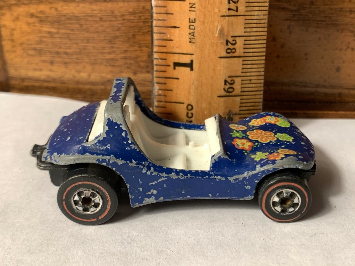 1969 Mattel Hot Wheels Dune Daddy Redline Blue Made In Hong