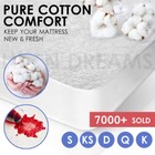 All Size Terry Cotton Fully Fitted Waterproof Mattress Protector Pillow Cover